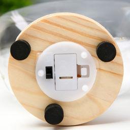 Фигурка светящаяся колба RISALUX «Сердце», LED-ночник, от батареек 3×LR44, 13×7.2×12 см