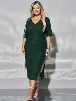 Платье 0349-1п темно-зеленый