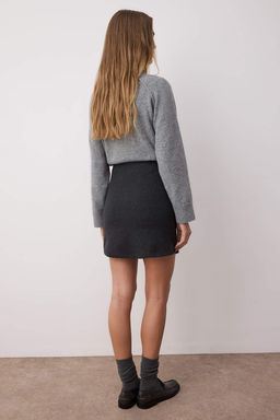 TRENDYOLMILLA Antrasit Y?rtmac Detayl? Mini Normal Bel Orme Etek TWOAW20ET0565 фото 4