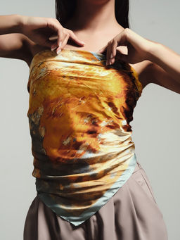 Платок женский MINAKU, размер 70×70 см, оранжевый