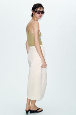 FALDA CRUZADA MIDI / Crudo - Zara фото 5
