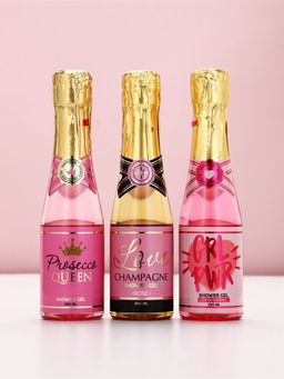 Набор "Искрись от счастья", 3 геля для душа во флаконах шампанское
