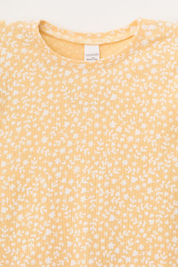 CROCKID, Пижама. Цвет: светлая мимоза, цветочный узор