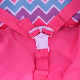 Коляска для кукол прогулочная, металлическая, цветные линии, зигзаг, розово-голубой