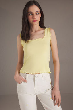 TRENDYOLMILLA Pembe Karyoka Dikisli Fitted/Vucuda Oturan Orme Atlet TWOSS25AL00024  фото 7