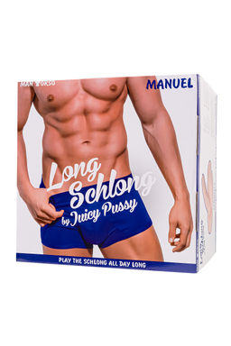 Мастурбатор с фаллосом Juicy Pussy Manuel, TPE, телесный, 25 см