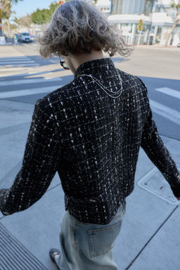 TEXTURED METALLIC THREAD BLAZER - Zara фото 8