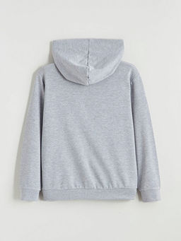 Kap??onlu Erkek ?ocuk Fermuarl? Sweatshirt
