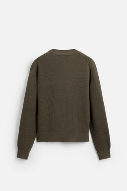 RELAXED FIT COTTON BLEND SWEATER - Zara фото 6