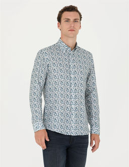 Petrol Slim Fit Uzun Kollu G_mlek - Pierre cardin фото 3