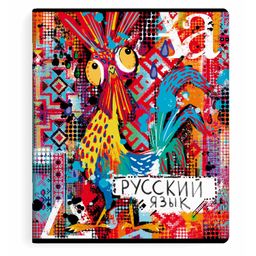 Тетрадь предметная арт. 60484/ 5 "ГРАФФИТИ" РУССКИЙ ЯЗЫК /48 л., А5+, вн.блок - линия, белый офсет,