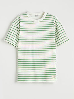 Erkek ?ocuk Bisiklet Yaka ?izgili Ti??rt