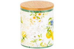 Банка д/хранения 650 мл 10*10*12,5 см Лимоны с деревянной крышкой с силикон.уплотн. NEW BONE CHINA - Elan gallery фото 5