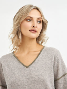 пуловер женский с контрастными элементами - Glenfield фото 7