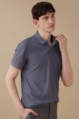 Modern Fit Basic Duz K?sa Kollu Polo Tisort - Defacto фото 10