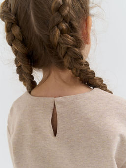 Костюм со свитшотом из 100% хлопка Бежевый меланж облегченный - Bungly фото 13