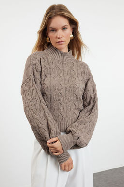 Vizon Crop Dik Yaka Triko Kazak TWOAW22KZ1634