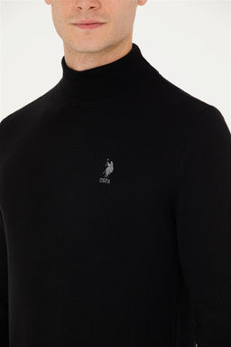 U. S. Polo Assn Мужской черный базовый свитер - U.s. polo assn фото 7