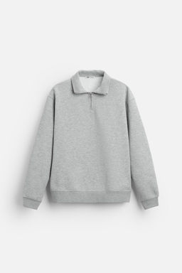 BASIC QUARTER ZIP SWEATSHIRT - Zara фото 15