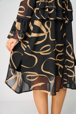 Платье EVA GRANT 7122 принт ленты