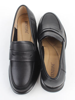 03-PDEB105-1 BLACK Лоферы женские (натуральная кожа)