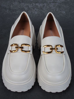 03-PDAG52-2 BEIGE Лоферы женские (натуральная кожа)