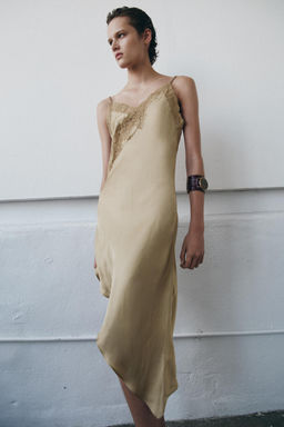 ZW COLLECTION ASYMMETRIC SATIN DRESS - Zara фото 12