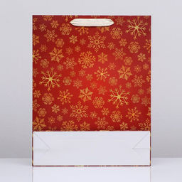 Пакет ламинированный вертикальный Снежинки,33 х 42 х 10 см - UPAK LAND фото 4