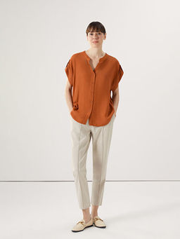 Ka??k Yaka Oversize Kad?n Bluz