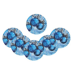 Цена за 10 шт. Тарелка одноразовая бумажная «Счастья в Новом году», 18 см