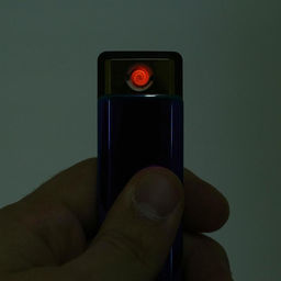 Зажигалка электронная, USB, спираль, фонарик, 2.5 х 7.5 см, синяя - Simaland фото 6