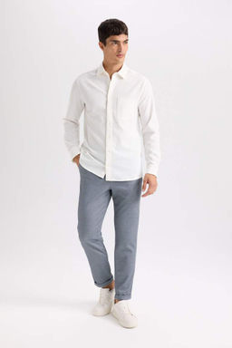 Двойные габардиновые брюки-джоггеры с карманами и эластичной резинкой на талии