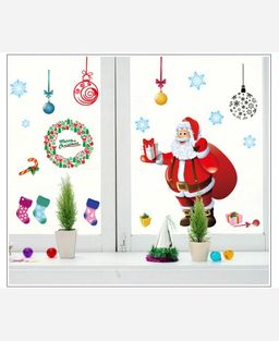 Наклейка интерьерная Санта Клаус с подарком и украшения 904672 - Yiwu youda import & export co фото 4