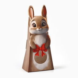 Цена за 5 шт. Коробка складная с окном «Зайка», 6 х 2 х 3.5 см