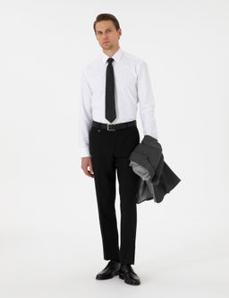 Siyah Slim Fit Kuma_ Pantolon