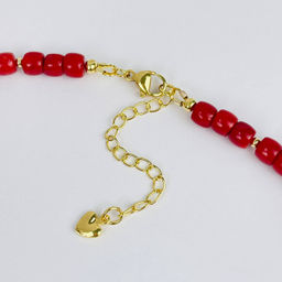 Колье из Коралла и Жемчуга 42 см +