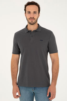 U. S. Polo Assn / Мужская базовая футболка антрацитового цвета - U.s. polo assn фото 3