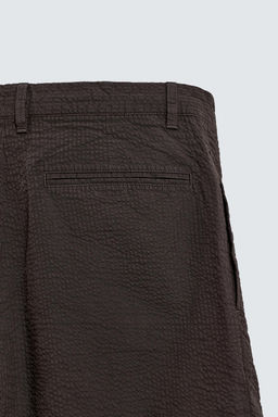 BERMUDA REGULAR FIT SEERSUCKER / Marr?n oscuro - Zara фото 10