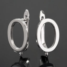 Швензы родированные «Овал», 1,8*1,1см, цвет серебро