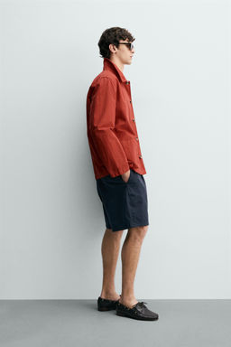 SOBRECAMISA REGULAR FIT LAVADO / Rojo - Zara фото 4