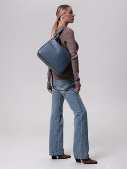 Сумка кожаная на плечо Azaro 30925 серый