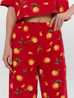 Комплект домашний женский красный с мандаринами - Mark formelle фото 5