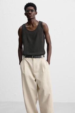 COTTON - LINEN BALLOON FIT TROUSERS - Zara фото 5