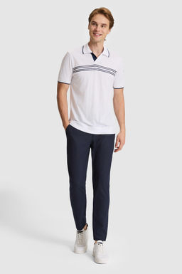 Erkek Beyaz Regular Fit Polo Yaka Ti__rt