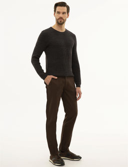Kahverengi Slim Fit Kanvas Pantolon - Pierre cardin фото 2