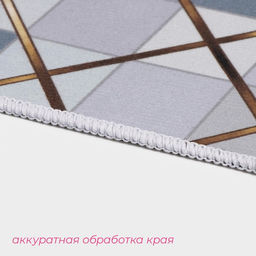 Коврики для ванной и туалета Доляна «Котто», 2 шт, 50×80, 40×50 см, цвет серый