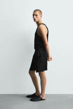 RELAXED FIT SATIN BERMUDA SHORTS - Zara фото 14