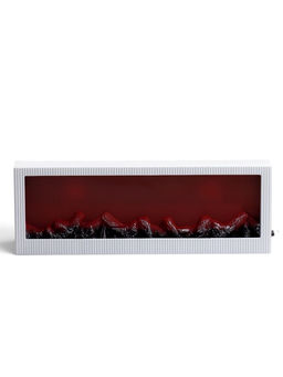 Камин электрический светодиодный, белый 60х10х21 см, (3хС, usb)