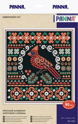 Набор для вышивания PANNA SH-7261 Красный кардинал 16.5 х 17 см