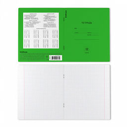 Цена за 10 шт. Тетрадь школьная ученическая ErichKrause Классика Neon зеленая, 12 листов, клетка (в плёнке по 10 штук)  фото 2
